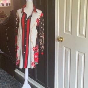 Fashion Nova Black and Red Floral Mini Dress